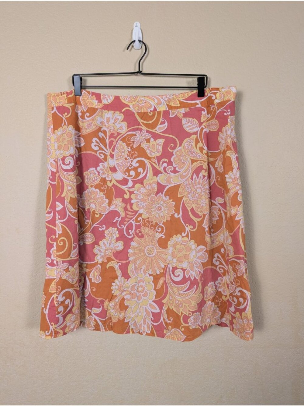 Vintage Y2K Liz & Co skirt paisley knee length sz 18 lizzy maguire hippy lined